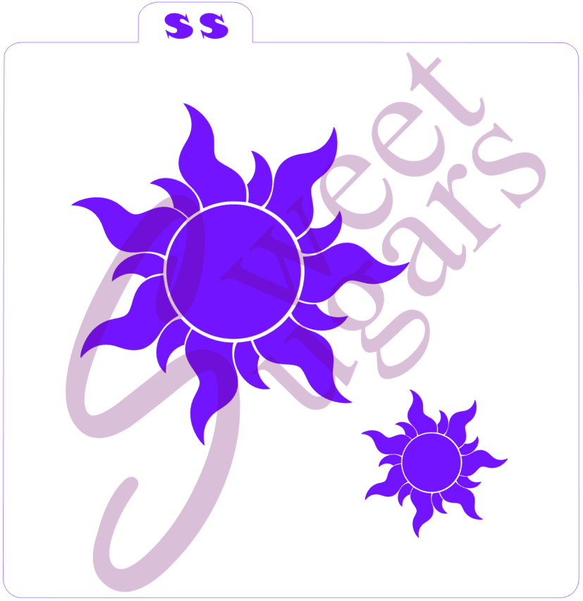 Sunshine, Wavy Large & Small Silkscreen Stencil image 0