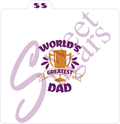 World's Greatest Dad Silkscreen Stencil - Single or 2 part stencil image 0