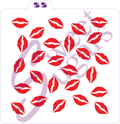 Lips / Kisses Background Stencil - Traditional or Silkscreen image 0