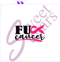 Cancer Awareness - "F**K Cancer" 2 part Silkscreen Stencil image 0