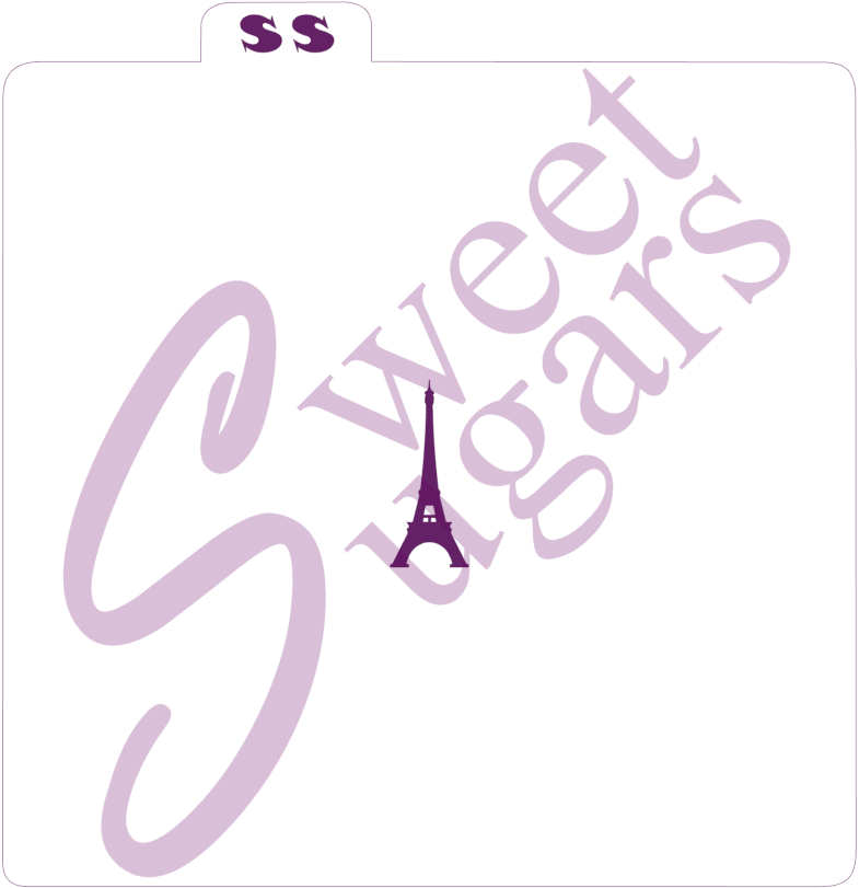 Mini Eiffel Tower Silkscreen Stencil image 0