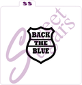 Back The Blue Police Badge Silkscreen Stencil (2 designs available) image 0