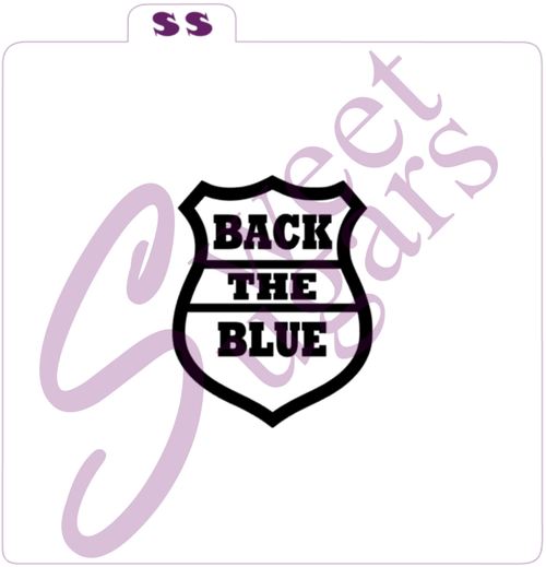 Back The Blue Police Badge Silkscreen Stencil (2 designs available) image 0