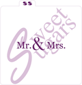 Mr. & Mrs. Formal Silkscreen Stencil image 0