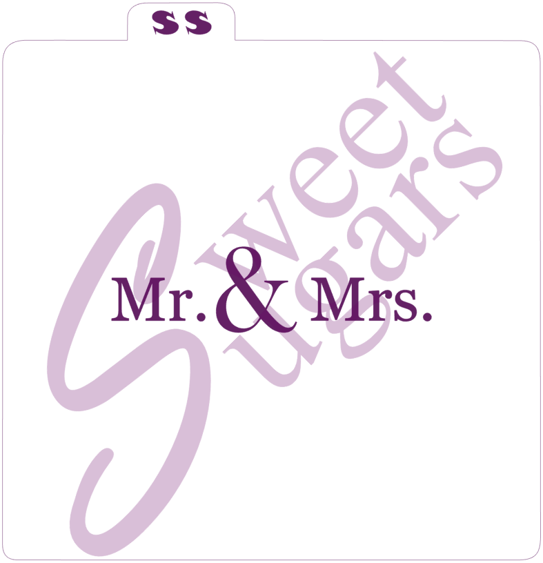 Mr. & Mrs. Formal Silkscreen Stencil image 0