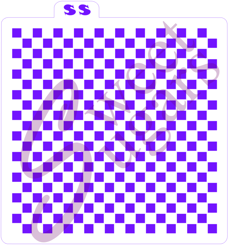 Mini Checkerboard Background Stencil- Traditional or Silkscreen image 0