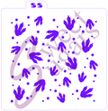 Dinosaur Tracks Stencil - Traditional or Silkscreen image 0