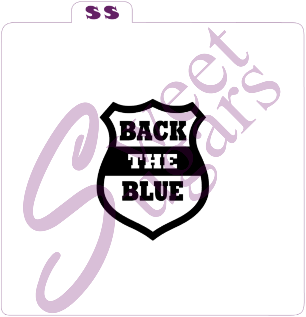Back The Blue Police Badge Silkscreen Stencil (2 designs available) image 1