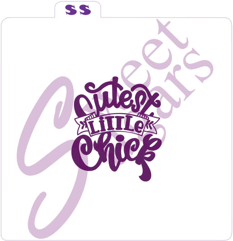Cutest Little Chick Silkscreen Stencil image 0