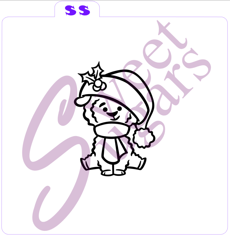 Santa Llama PYO Silkscreen Stencil image 0