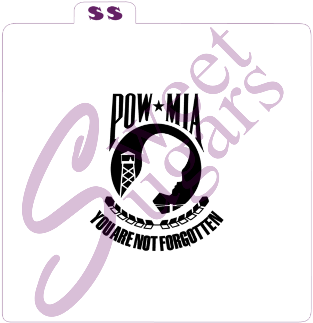 POW MIA Logo Silkscreen Stencil (2 designs available) image 0