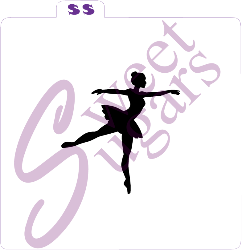 Ballet Dancer Silhouette #2 Silkscreen Stencil image 0