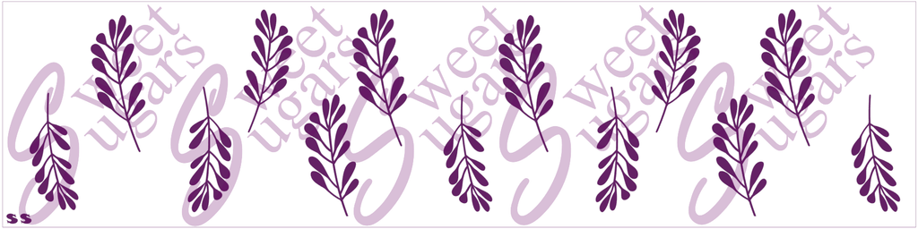 Cake - Medium Rounded Leaf Silkscreen Stencil - 2 lengths available image 0
