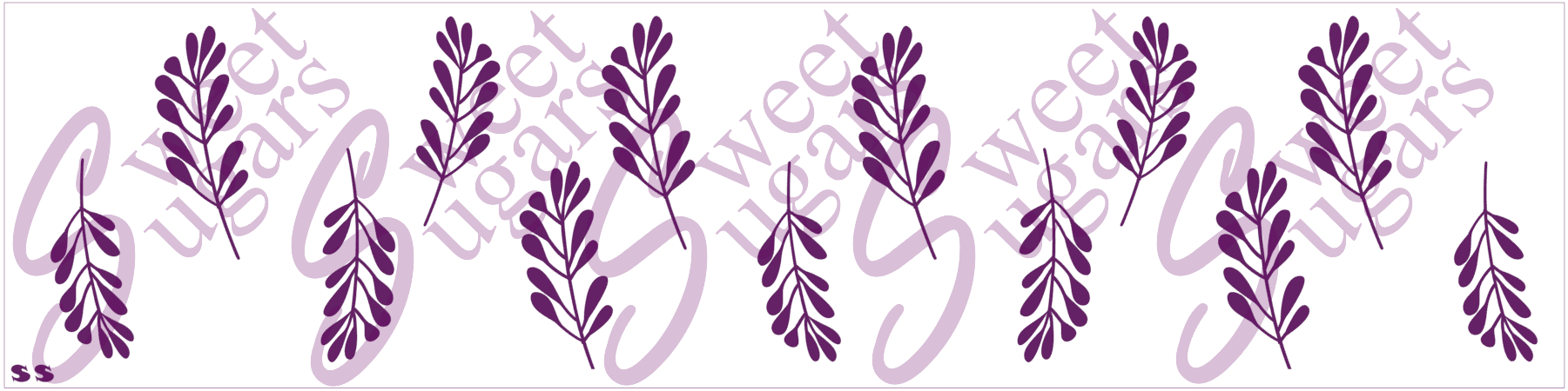 Cake - Medium Rounded Leaf Silkscreen Stencil - 2 lengths available image 0