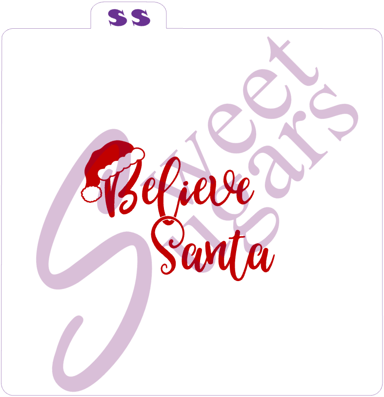 I Believe in Santa 3 Piece Stencil Set image 1