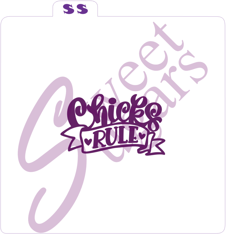Chicks Rule Silkscreen Stencil image 0
