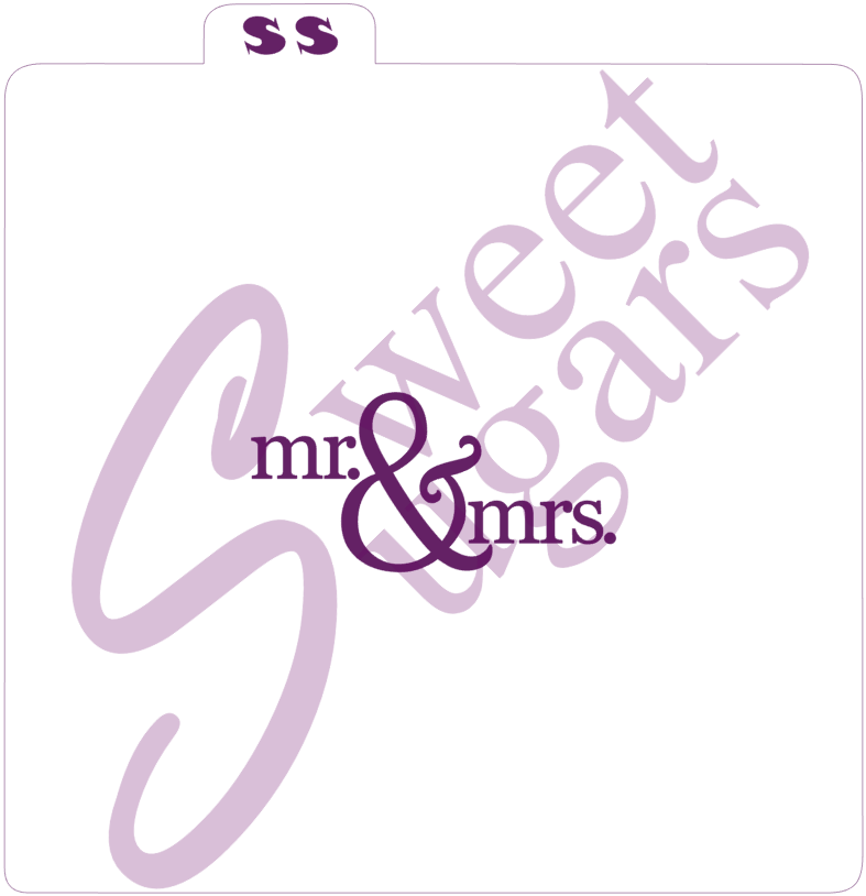 Mr. & Mrs. Fancy Silkscreen Stencil image 0