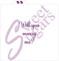 Will you marry me? Silkscreen Stencil image 0
