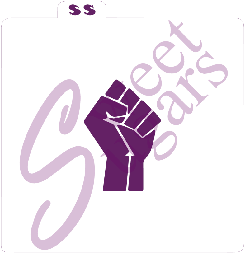 Black Lives Matter - Raised Fist Logo Stencil - Traditional or Silkscreen image 0