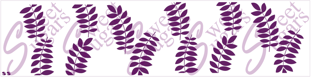 Cake - Medium Pointed Leaf Silkscreen Stencil - 2Lengths Available image 0