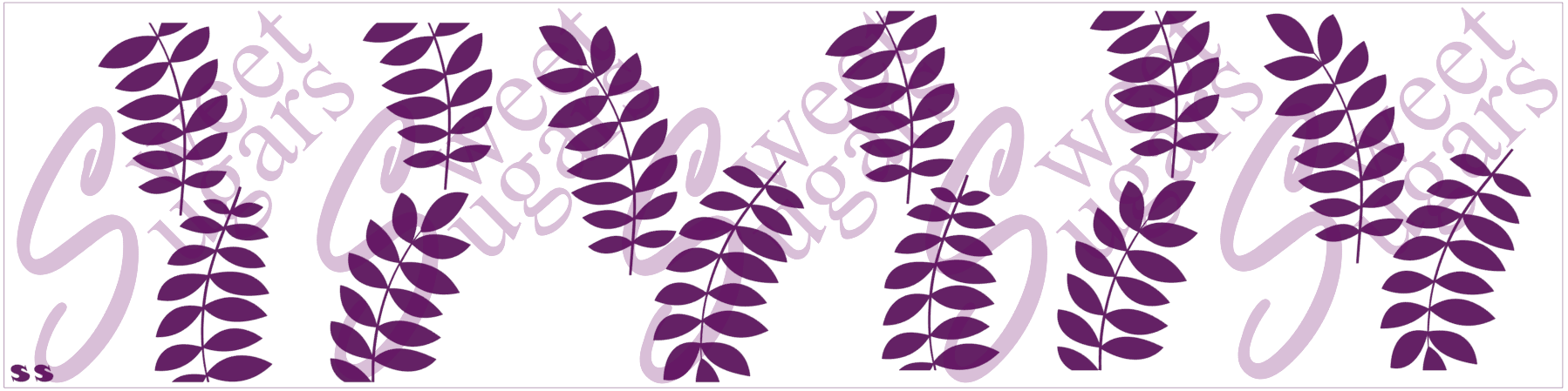Cake - Medium Pointed Leaf Silkscreen Stencil - 2Lengths Available image 0