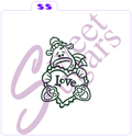 Valentine Polar Bear PYO Silkscreen Stencil image 0