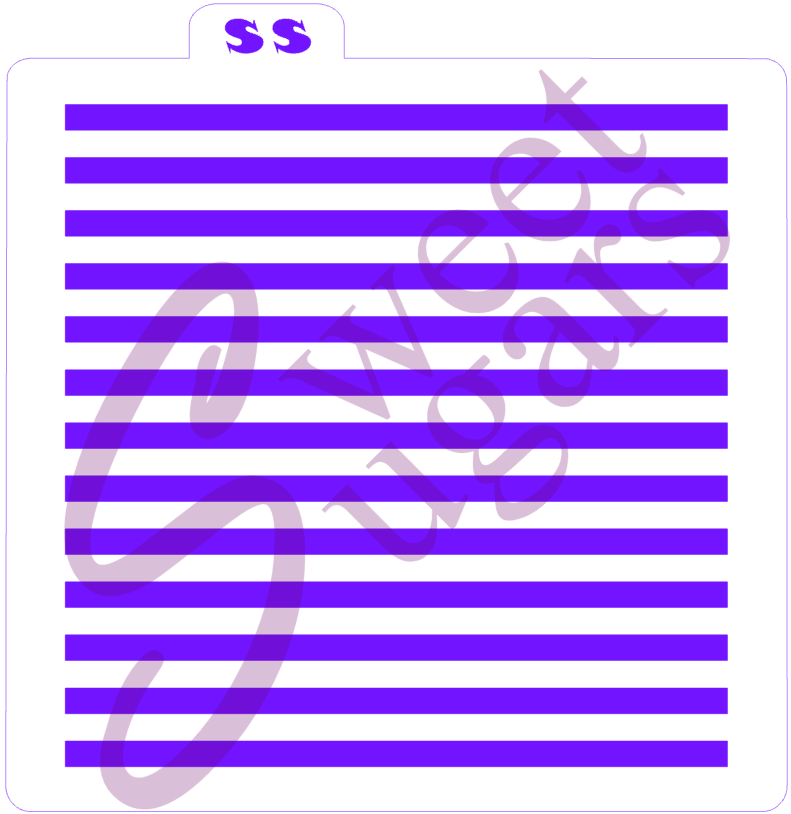 Even Stripes Stencil - Traditional or Silkscreen image 0