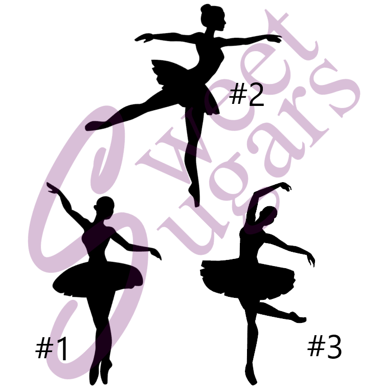 Ballet Dancer Silhouette Silkscreen Stencil 3 pk. Bundle (Save $3) image 0