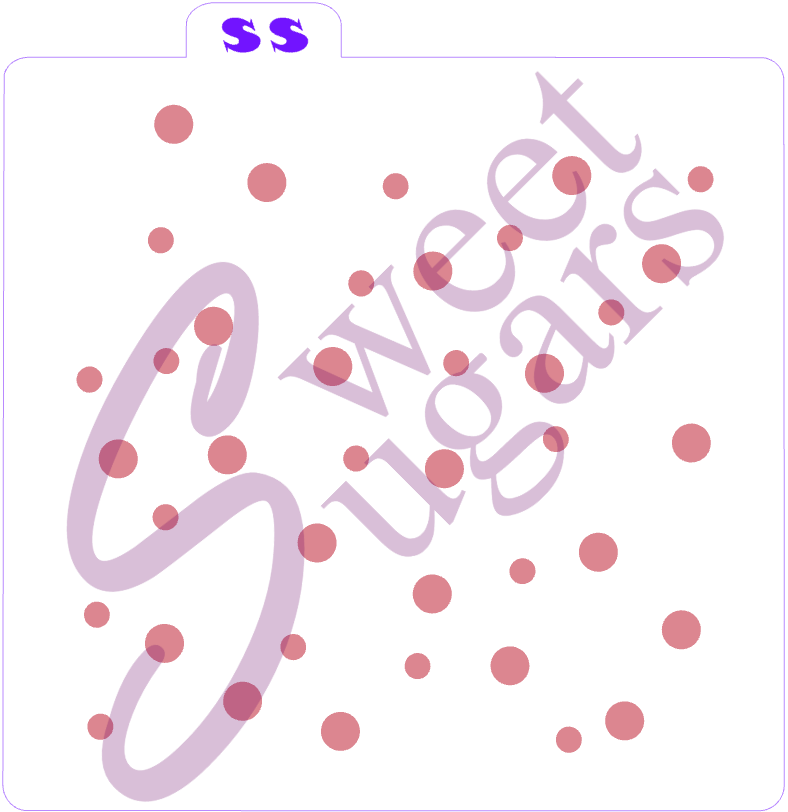 Balls & Stars Background Stencil - Silkscreen or Traditional, 1 part or 2 part image 1