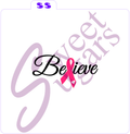 Cancer Awareness - "Believe" 2 part Silkscreen Stencil image 0