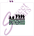 Military BROTHERHOOD Silkscreen Stencil - 1 or 2 part image 0