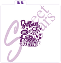 Bunny Kisses and Easter Wishes Silkscreen Stencil image 0