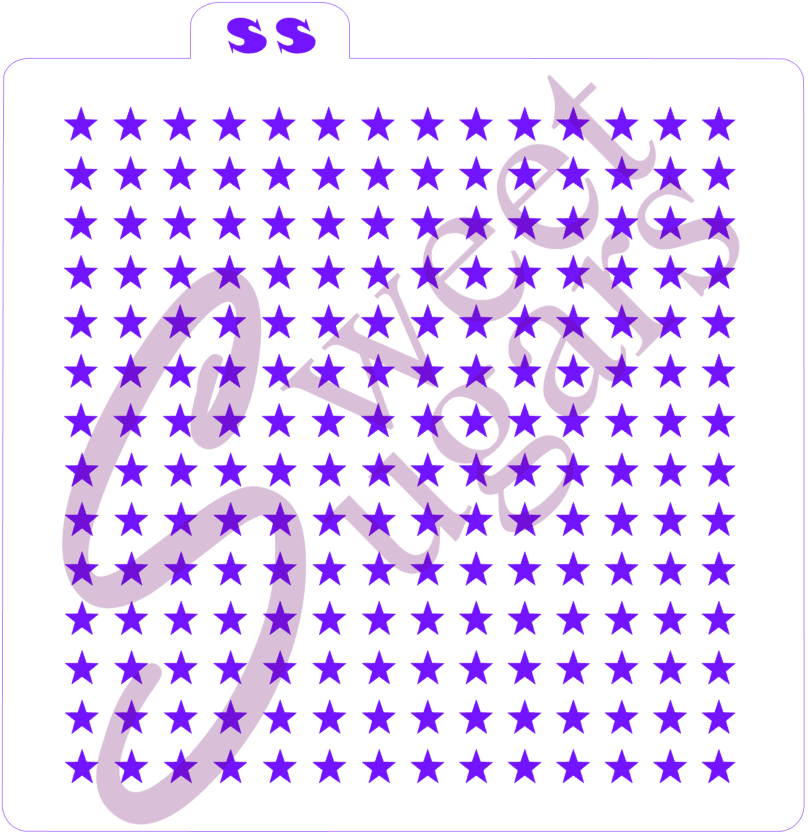 Stars Stencil - Small 1/4", Straight, Traditional or Silkscreen image 0