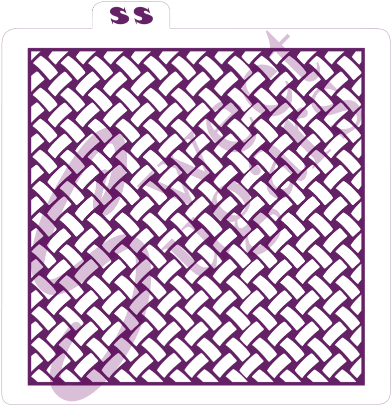 Open Basketweave Background (Shadow) Silkscreen Stencil image 0