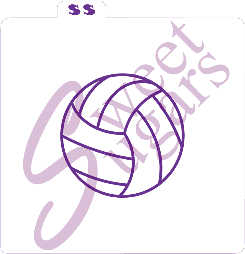 Volleyball Seams Silkscreen Stencil - Multiple Sizes Available image 0