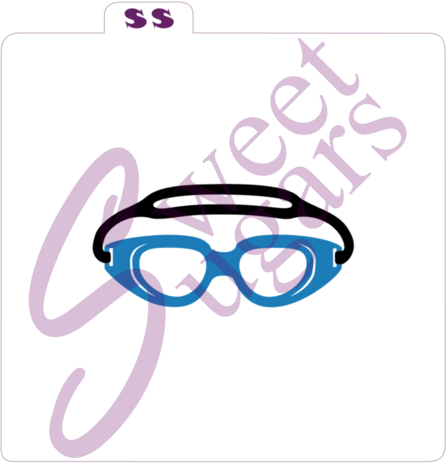 Swim Goggles 2 Part Silkscreen Stencil Set image 0