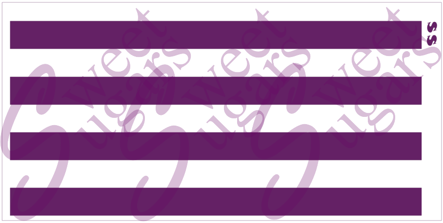Cake - Horizontal Stripe Silkscreen Stencil - 2 Lengths Available image 1