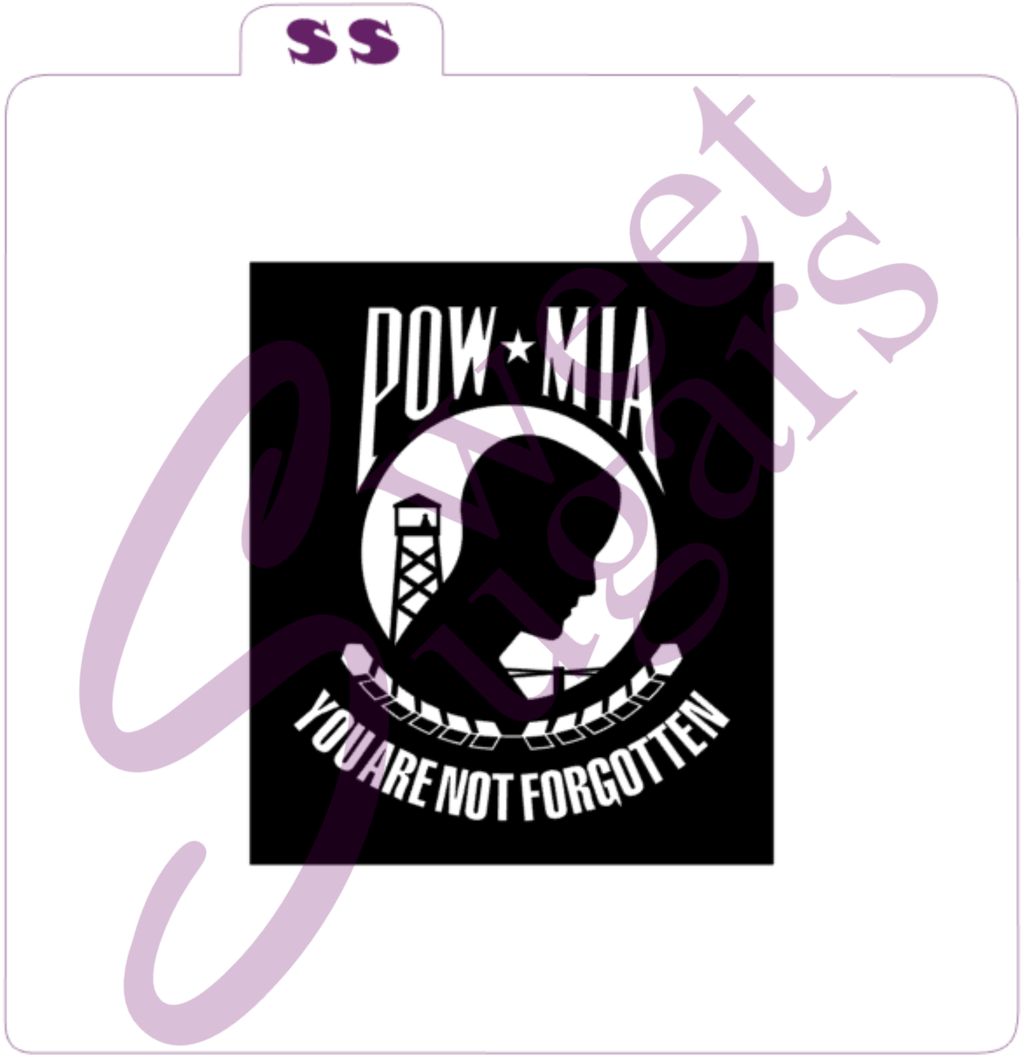 POW MIA Logo Silkscreen Stencil (2 designs available) image 1