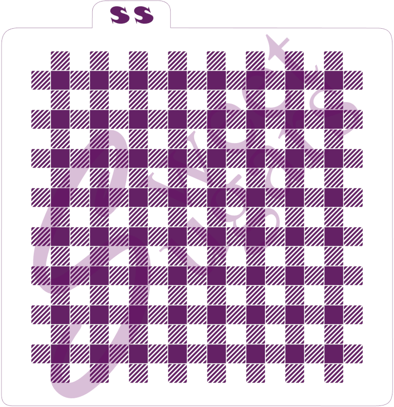 MICRO Buffalo Plaid Background Silkscreen Stencil image 0