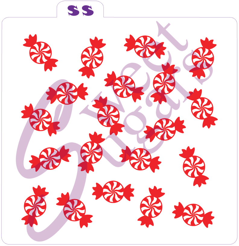 Peppermint Candy Background Silkscreen Stencil image 0
