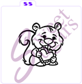Squirrel with Heart PYO Silkscreen Stencil image 0