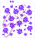 Leaf Background Stencil - Traditional or Silkscreen image 0