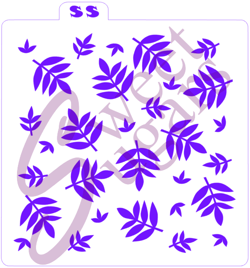 Leaf Background Stencil - Traditional or Silkscreen image 0