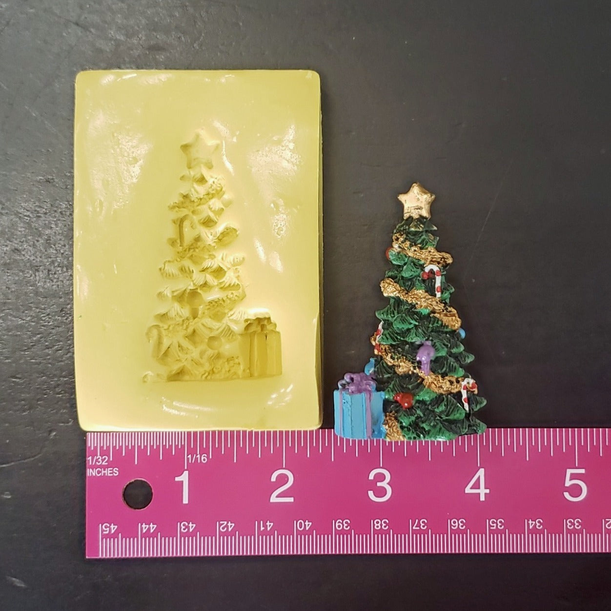 Christmas Tree with Present Mold - For Fondant, Chocolate, and Clay image 0