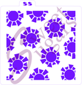 Chunky Sunshine Background Stencil - Traditional or Silkscreen image 0
