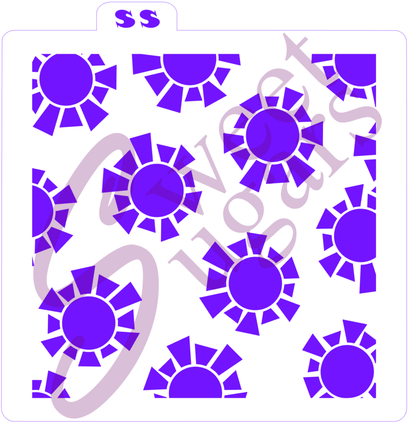 Chunky Sunshine Background Stencil - Traditional or Silkscreen image 0