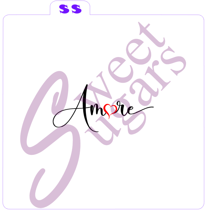 Amore 2 part Silkscreen Stencil image 0