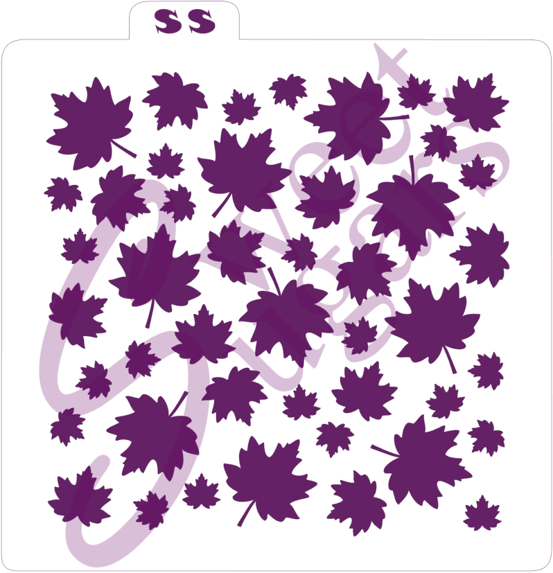 Maple Leaf Background Stencil - Silkscreen or Traditional image 0