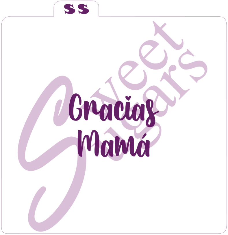 Gracias Mama, Spanish Mother's Day Silkscreen Stencil image 0