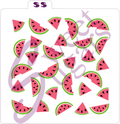 Watermelon Background 3 Part Stencil Set - Traditional or Silkscreen image 0